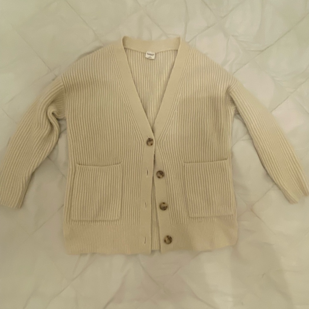 Abercrombie & Fitch Beige Cardigan Sweater